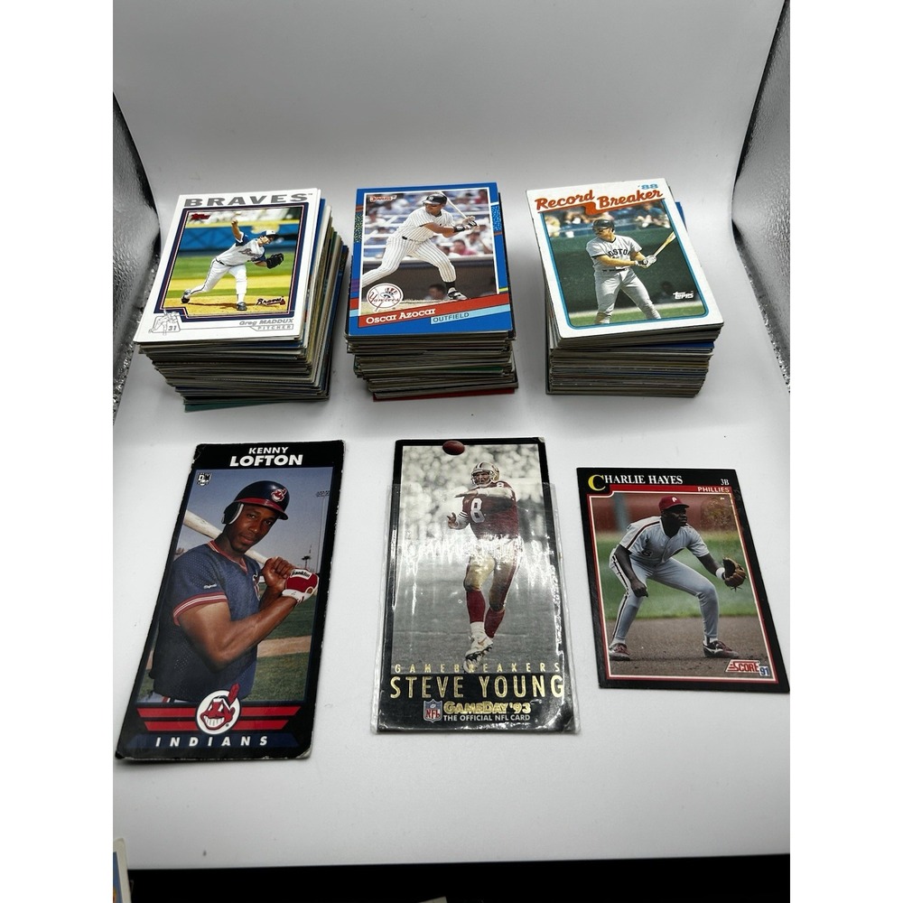 Lot Mixed Sports Cards MLB,‎ NBA, NFL, NHL, NASCAR, Misc . Description In Photos